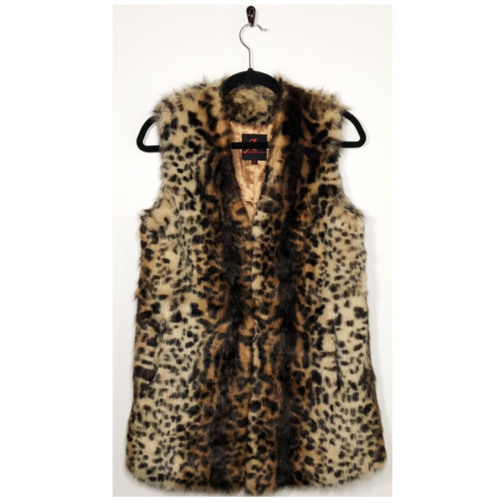 Adrienne Landau Faux Fur Cheetah Vest